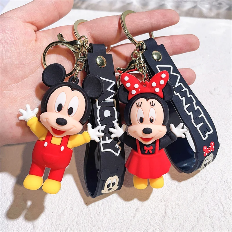 Szósta generacja Mickey Minnie pvc brelok para brelok kółko do kluczy wisząca dekoracja dekoracja ślubna