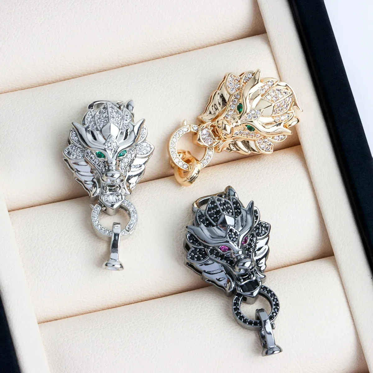 

18K Real Gold Plated Micro-inlaid Zircon Faucet Buckle, Necklace Bracelet Connecting Buckle DIY Handmade Jewelry Material