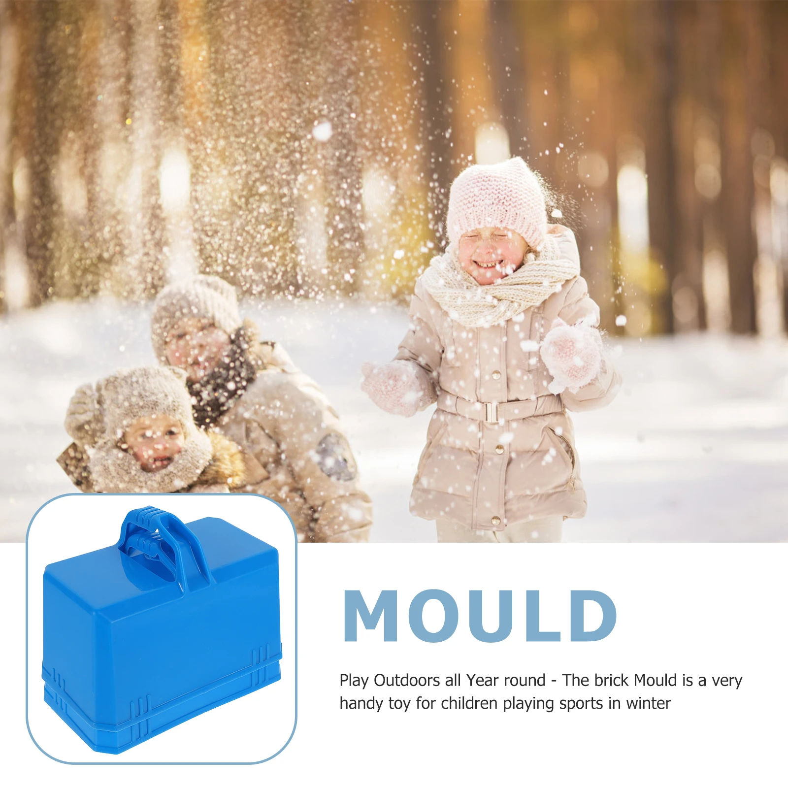 

2pcs Snow Brick Mold Toys Beach Plastic Castle Foundation DIY Child Bricks Makers Kids Lightweight Easy