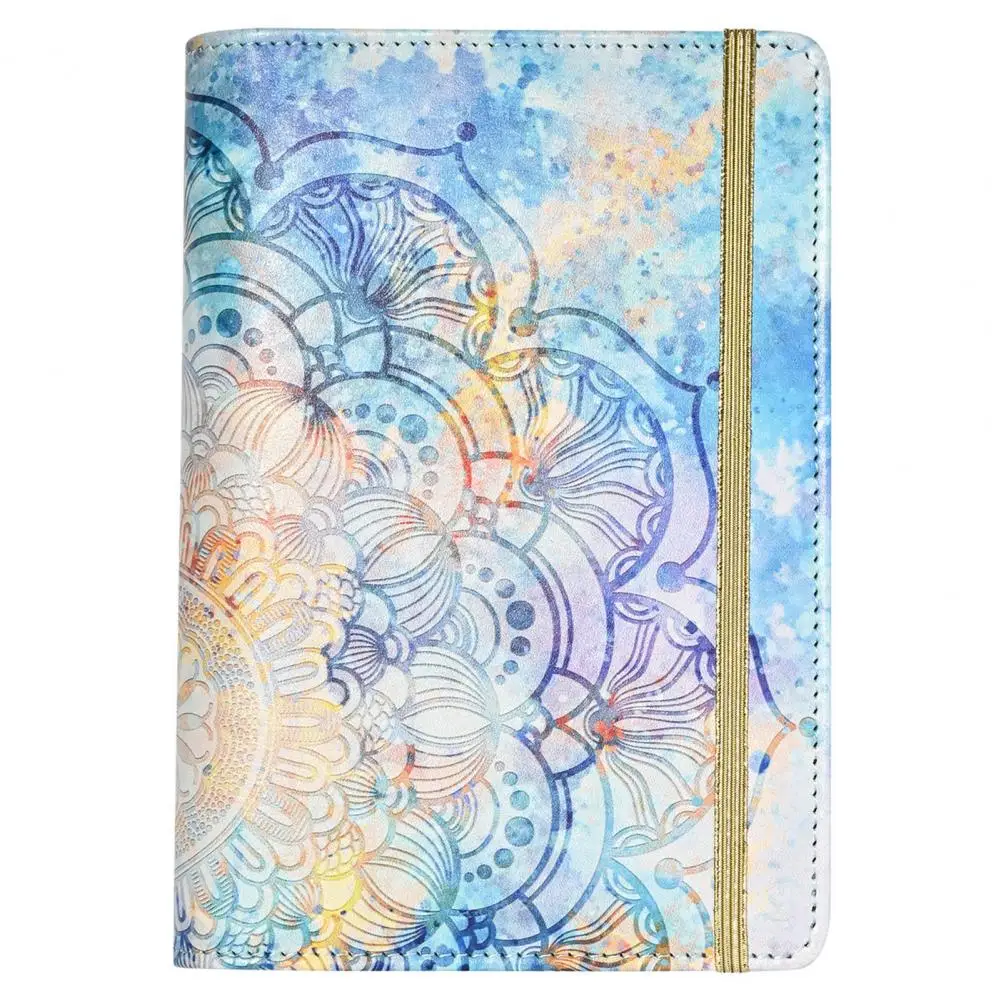 สมุดโน้ตพิมพ์ลายดอกไม้หลากสีสมุด A6อเนกประสงค์มีซิปสำหรับเงินสด