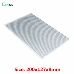 200x127x8mm Aluminum Radiator Heatsink Heat Sink Cooler for Chip LED Electronic Heat Dissipation Cooling