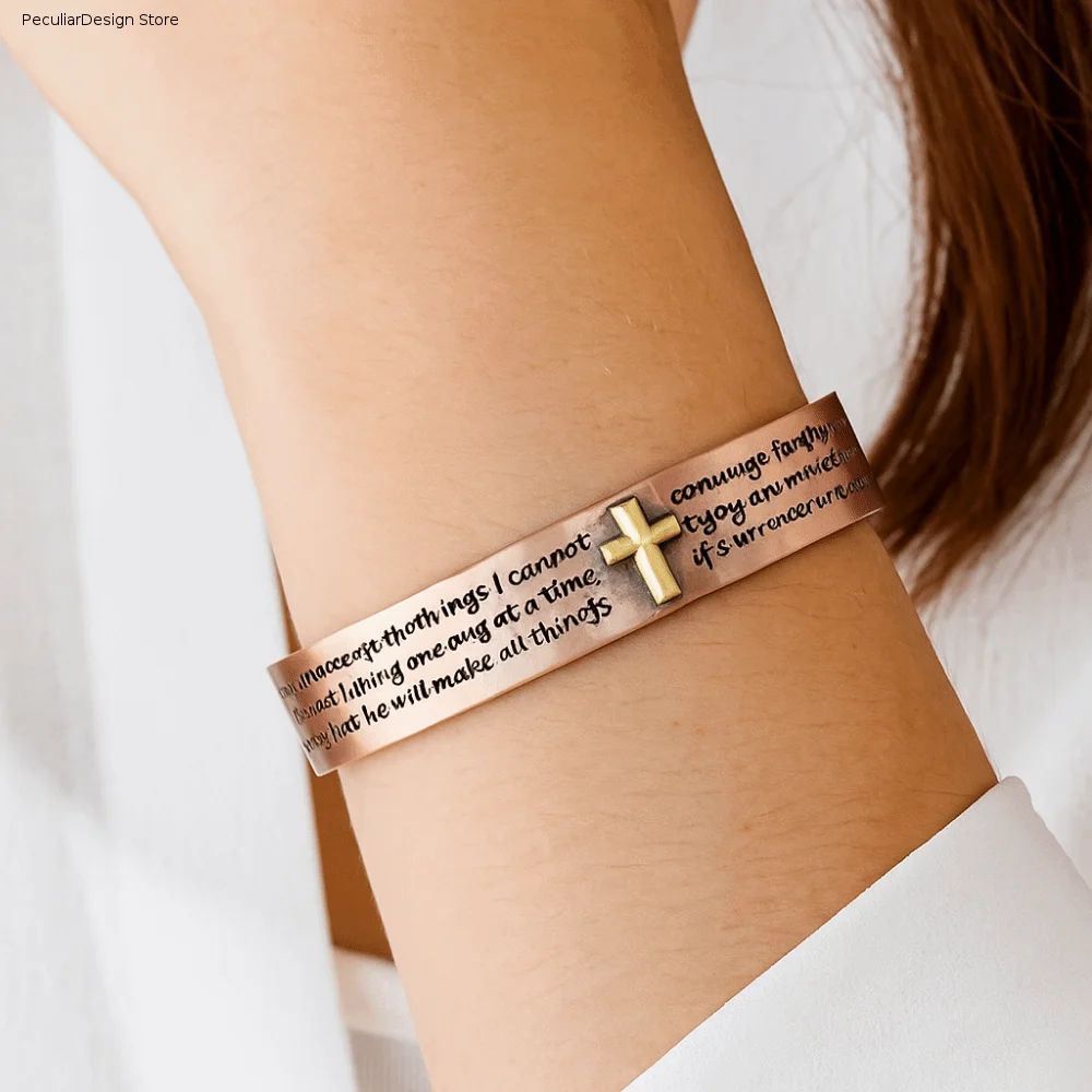 15mm Pure Copper Bracelets Adjustable High Magnet Magnetic Cross Cuff Bangle Arthritis Health Comfortable