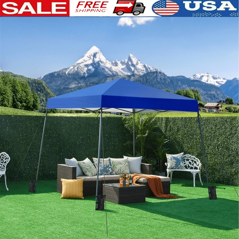 

Pop Up Canopy Tent with Carry Bag Sandbags Adjustable Height UV Resistant Waterproof Portable Outdoor Shelter Party Beach Picnic