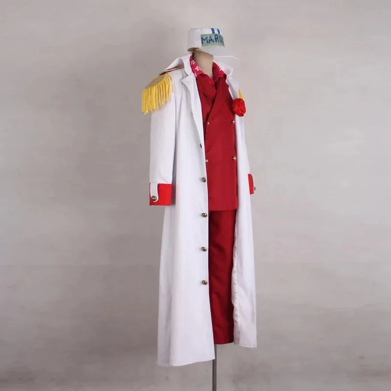 New Anime Cosplay Costumes Akainu Sakazuki Borsalino Sengoku Halloween Justice White Navy Cosplay Uniforms Suit SFHJURFC2025