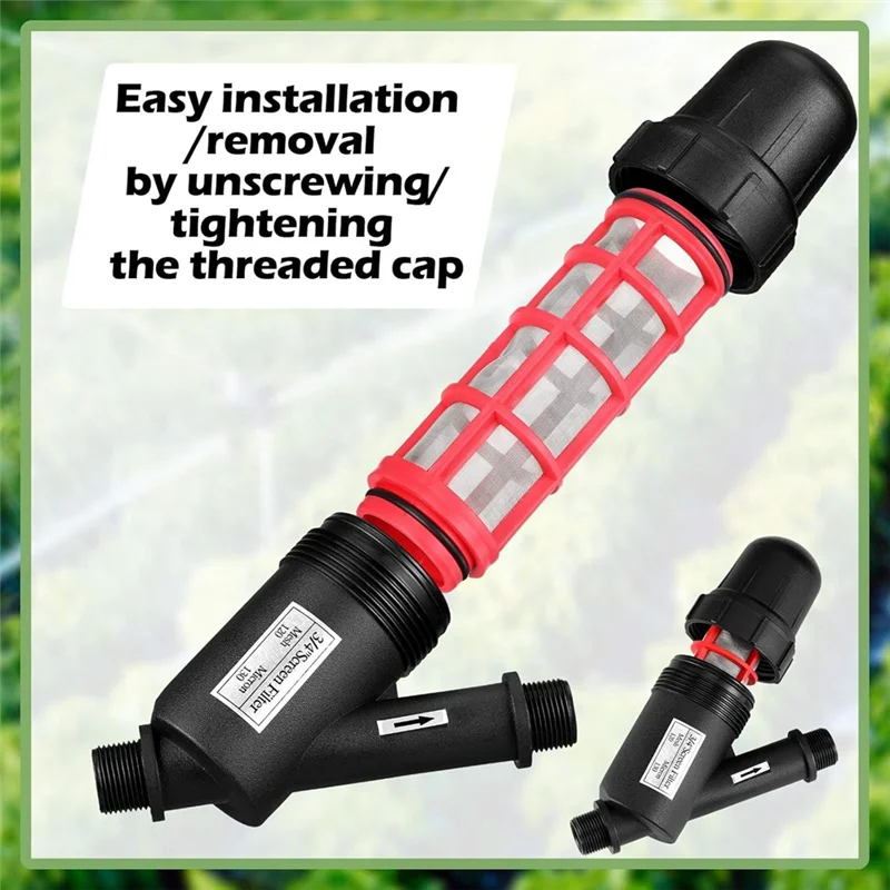 

【Party-Decoration】2 Pack Drip Irrigation Inline Y Filter With Mesh Screen,3/4" X 3/4" Male Thread Connection Hydroponics Use