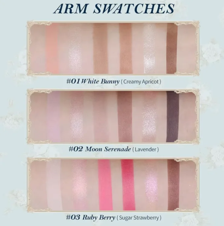 Flower Knows SWEETIE BEAR COLLECTION 6-Farben-Lidschatten-Palette Make-up Langlebiges Lidschatten-Puder mit mattem Schimmer-Finish – Detail 21