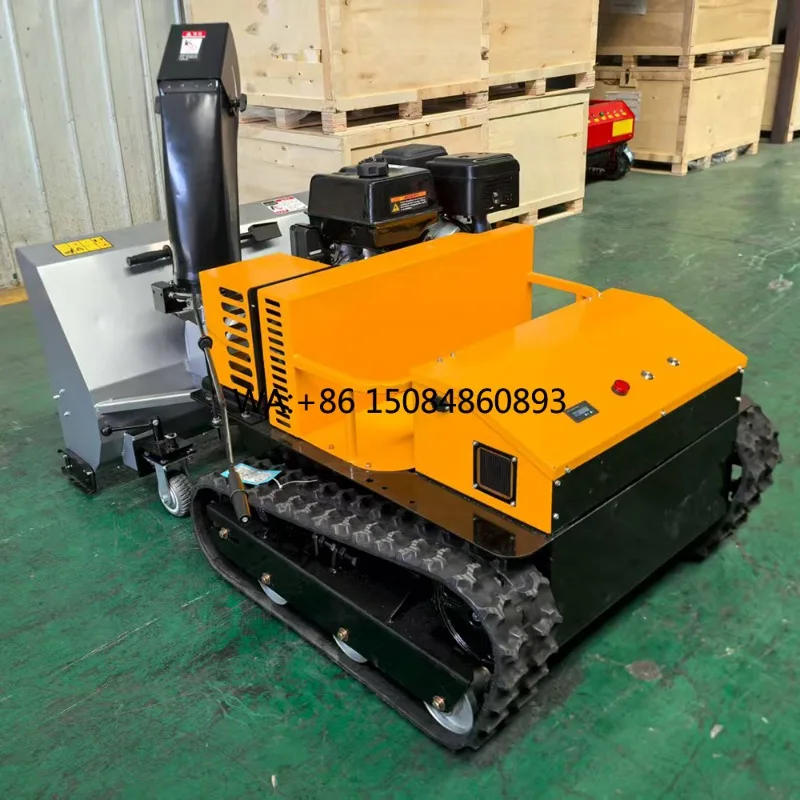 Shipping Mini Robot Lawn Mower Farm Self-Propelled Crawler Lawn Mower Garden Snow Sweeping Remote Control Lawn Mow