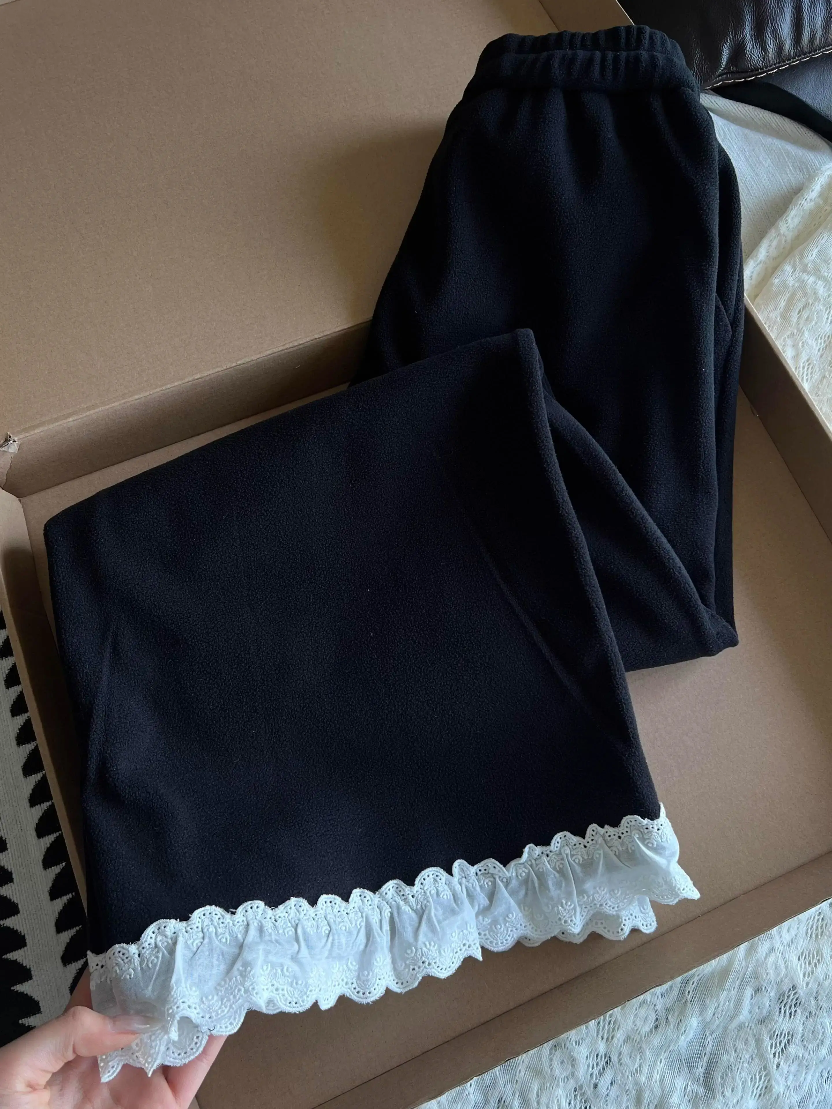 Pantaloni da donna larghi primaverili in mussola elastici da jogging Minimalismo stile coreano per il tempo libero da donna College Pendolarismo All-Match Traspirante Nuovo