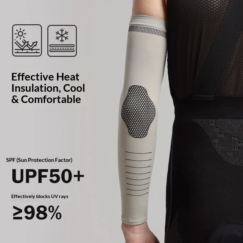 Ice Silk Sleeves Sun Protection Anti-UV Cycling Sleeves Summer Quick Dry Breathable Cooling Sweat-absorb Elastic Hiking Sleeves