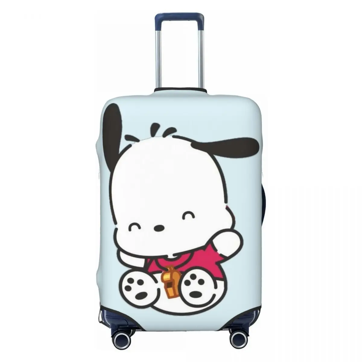 

Пользовательские забавные чехлы для багажа с героями мультфильмов Pochacco, эластичные чехлы для дорожных чемоданов