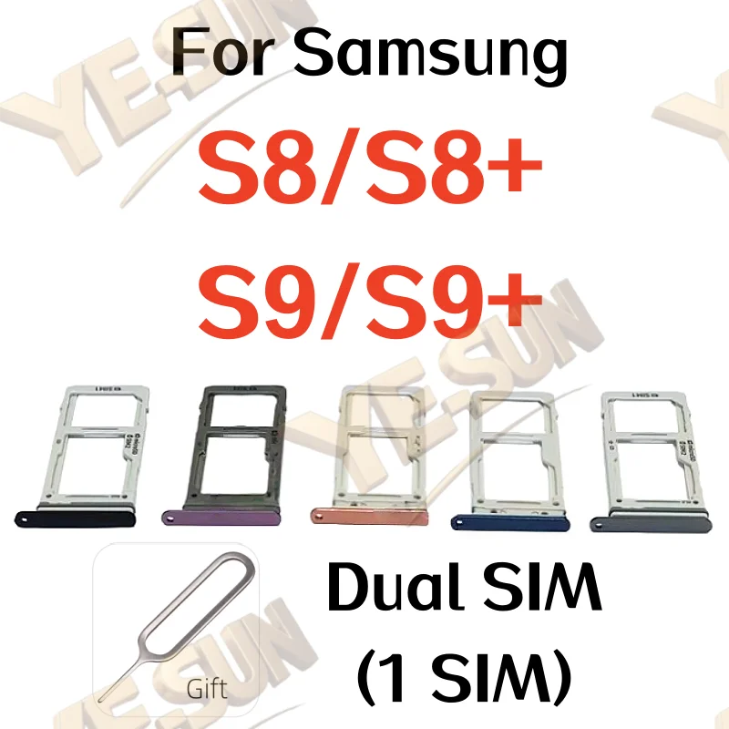 

Sim Tray For Samsung Galaxy S8 Plus S9+ Plus Dual SIM Card Slot With Waterproof Rubber Ring Replacement Part