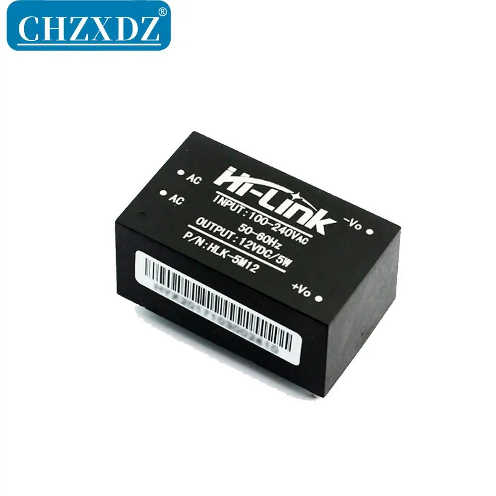 HLK-5M12/10pcs 5W 12V AC DC Output Power Supply Module with High Efficiency HLK-5M12 Compatible with Paypal, Same Day Shipment