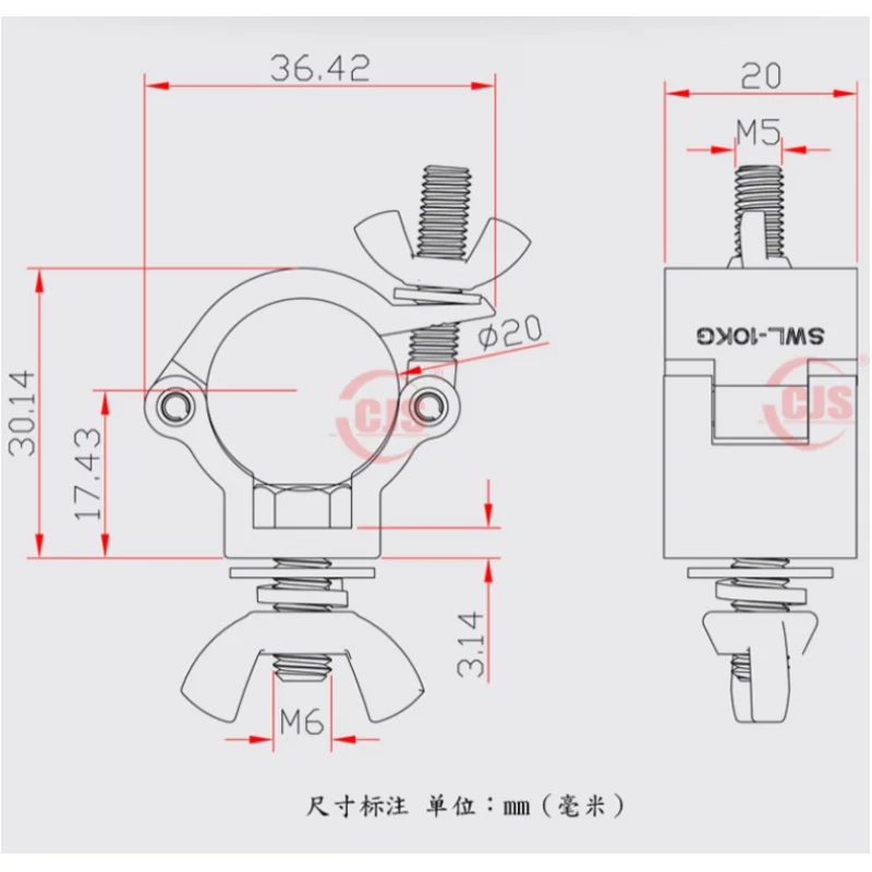 Heavy Load Stage Light Clamp Aluminum O Hook Mount for Par Light Moving Head Spotlight Install