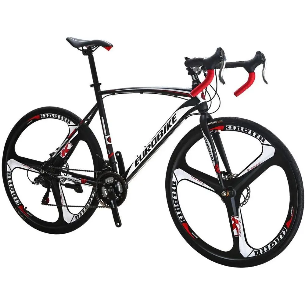 

21-Speed 54cm Disc Brake 700C Unisex Road Bicycle with 3 Spoke Wheel