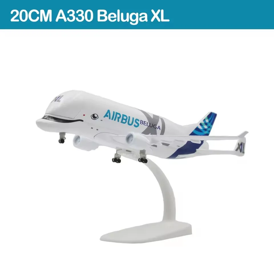 20cm A330 Beluga Diecast Metal Airplane Model Kit With Stand for Adult Plane Aviation Enthusiasts Collectible Gift  Building Kit