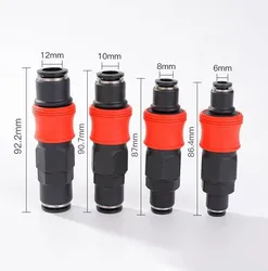 Plastic Steel C Pneumatic Fittings PU Tube Quick Connector Self-locking Coupling Accessories Gas Air Pipe