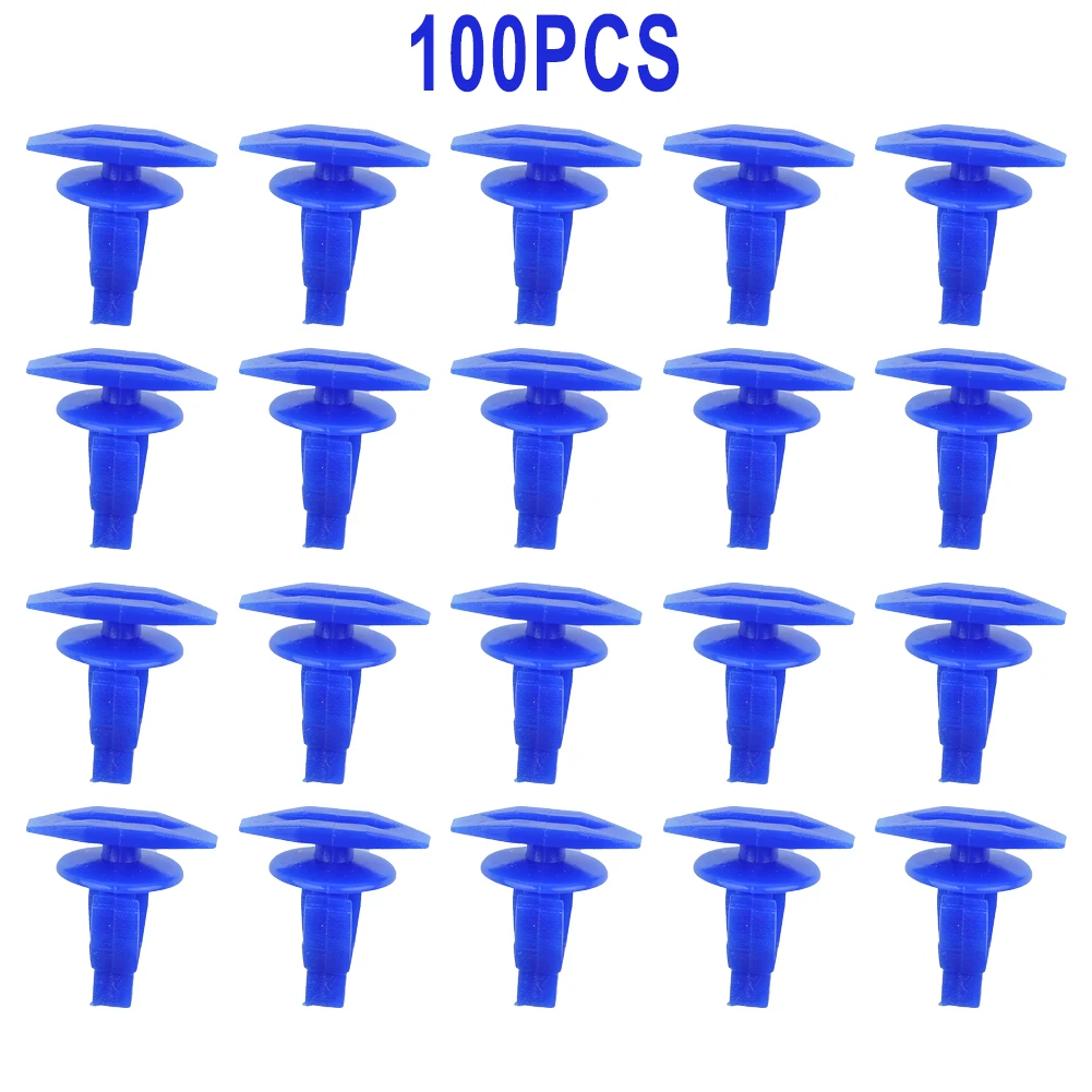 

100pcs Weatherstrip Retainer Clips Blue Door Weather Strip Retainer 5mm Hole 10mm For Nissan Altima Nature Nylon Brand New