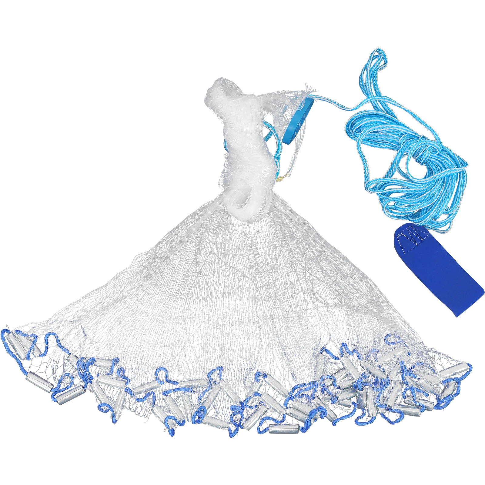 

Hand Throw Net American Style Fishing Net Durable Material Long Service Bait Fishing Tool Saves Cost Ideal Fishermen