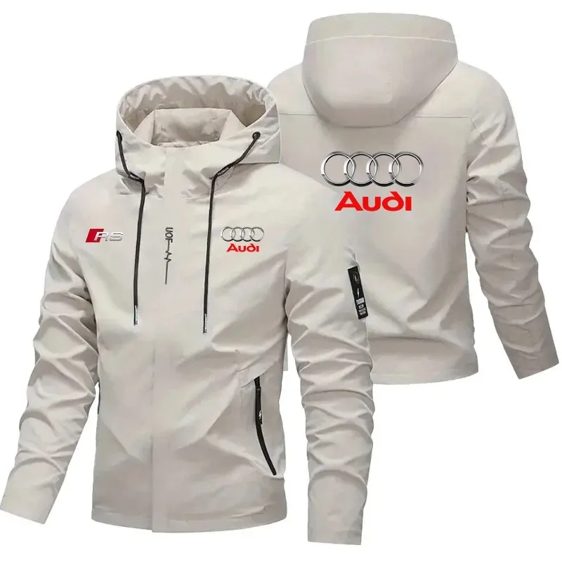 Winter/Autumn Sport Coat Suitable for Audi Fans (With a Hood), Suitable for Both Men and Women, Casual Sport Outfit, Strong Wind