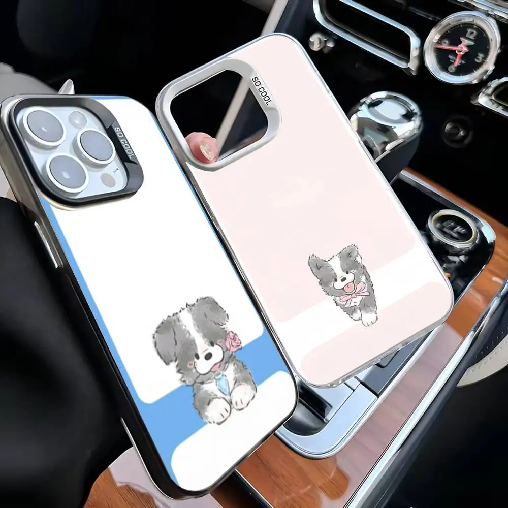 

Dog Diary Phone Case For iPhone 16,15,14,13,12,11,Mini,Pro,MAX Black Matte Shockproof Cover