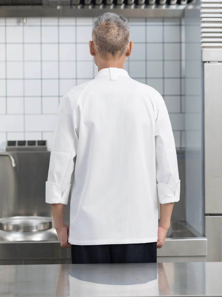 Chaqueta de Chef para hombre, traje de trabajo, uniforme de comida para restaurante, ropa de Chef, ropa de cocina Tenue