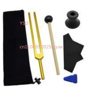 9 gold aluminum tuning fork set 174HZ285396417528639741852963HZ musical instrument accessories