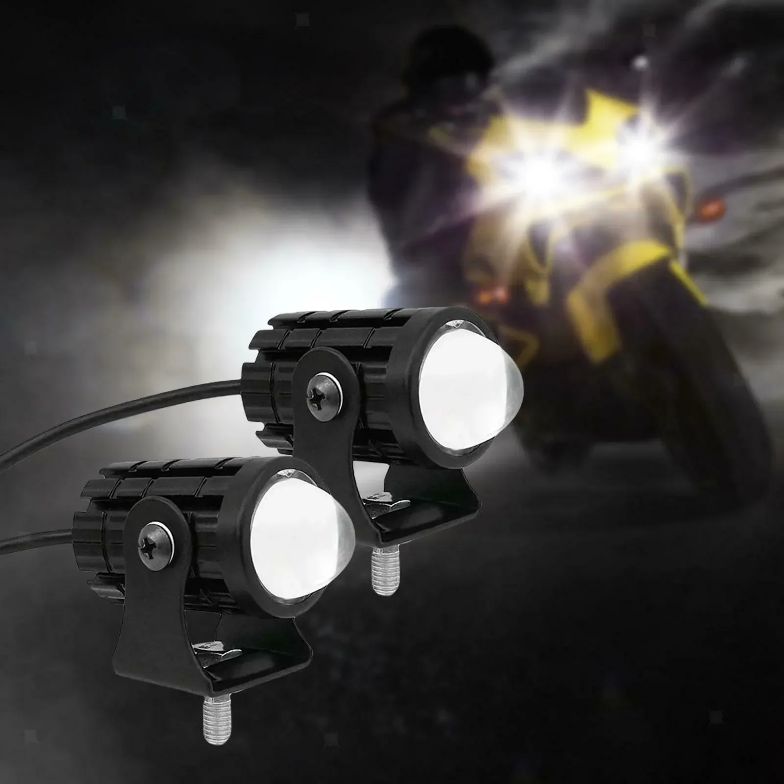 2pcs LED Spotlight Headlights explorers Motorcycle Accessories Truck Car Auxiliary Additional Mini Projector Headlamp Fog Lights
