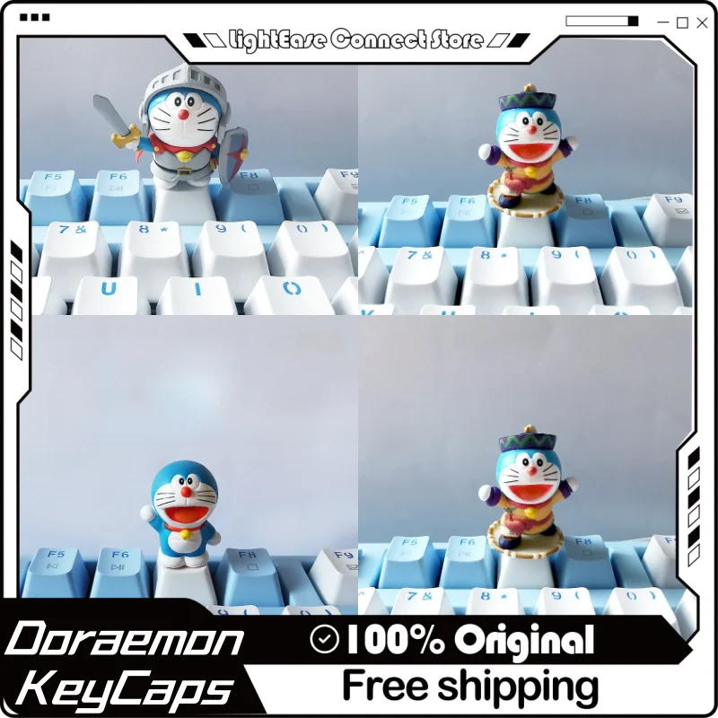 1pcs New Doraemon Theme Keycaps 3d Stereoscopic Cartoon Mechanical Keyboard Anime Game Customization Collection Ornament Keycaps