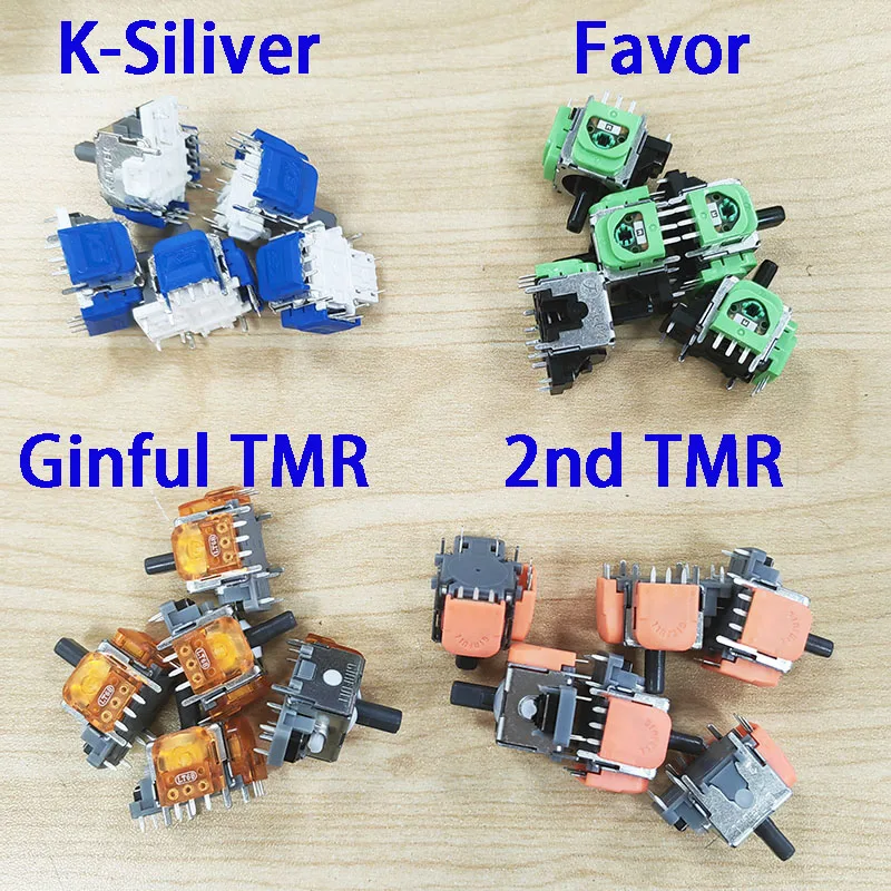 5 Piezas Palanca TMR Electromagnética K-Silver JS13 PRO+ Sin Deriva para Control de PS5, Piezas de Repuesto de Palanca Analógica 3D 5