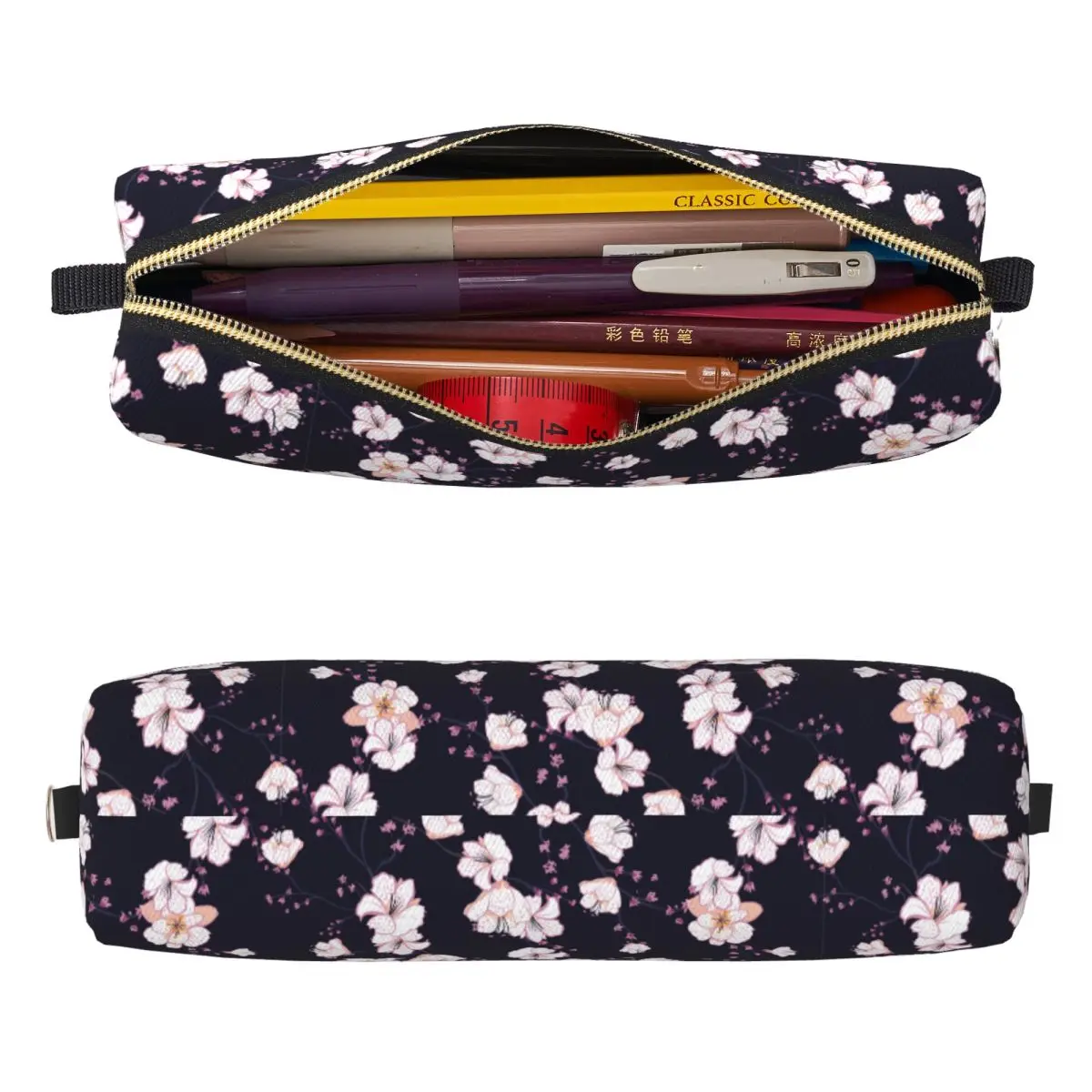 Japanese Sakura Cherry Blossom Pencil Cases Classic Pen Bag Girl Boy Big Capacity School Supplies Zipper Pencil Pouch