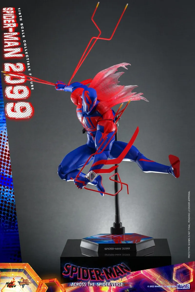 1/6 Hot Toys Marvel Spider-Man 2099 Mms711anime Figure Spider-Man: Across The Spider-Verse Movable Model Kids Toy Birthday Gifts