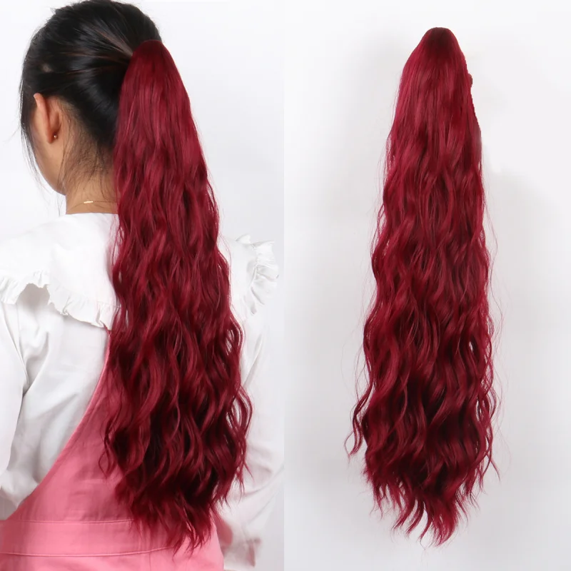 

Парик-хвост для женщин с заколкой-крабиком, волнистый, высокий хвост, объемный, натуральный, длинный, кудрявый, элегантный, омолаживающий