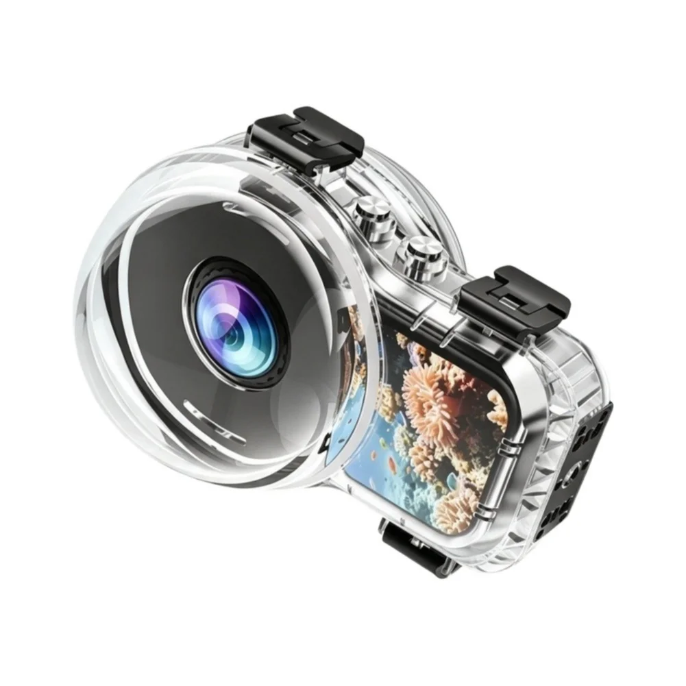 PC PMMA Transparent Underwater Housing 60m Deep Dive Case With Magnetic Mount For Insta360 X6 Sport Camera Protective Shell