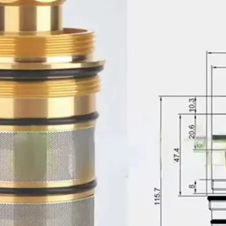 Plumbing Fixtures Faucet Valve Thermostatic Spool Valve Bar Brass Brass Replacement Easy Installation High-quality