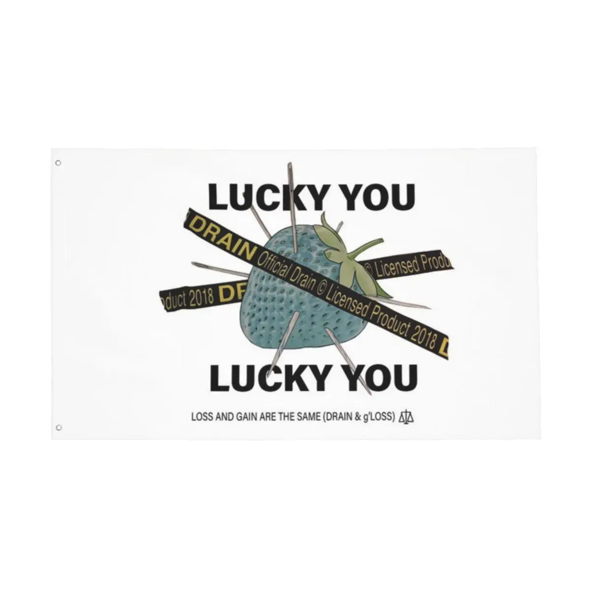 

Bladee Drain Gang Lucky You Strawberry Flag Decor 3x5FT Polyester Material Decorative Vibrant Colors Lightweight