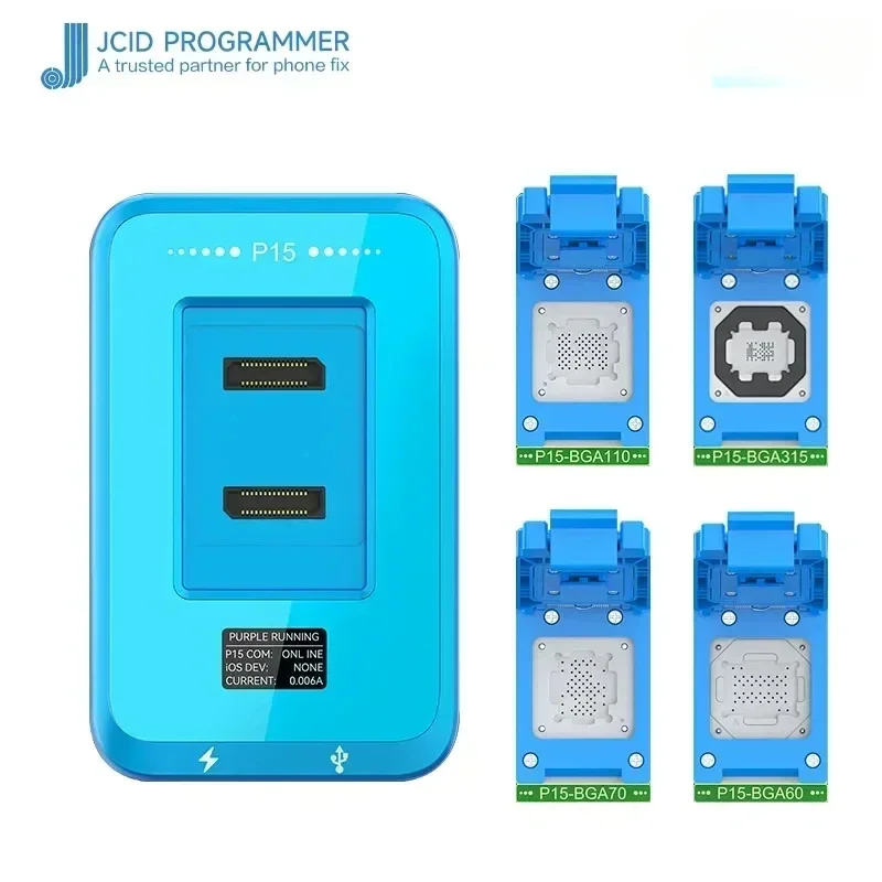 

JC P15 Nand Programmer With BGA315 BGA110 BGA70 BGA60 Module for Phone 6-15 Pro Max Nand Flash Read Write Format Repair