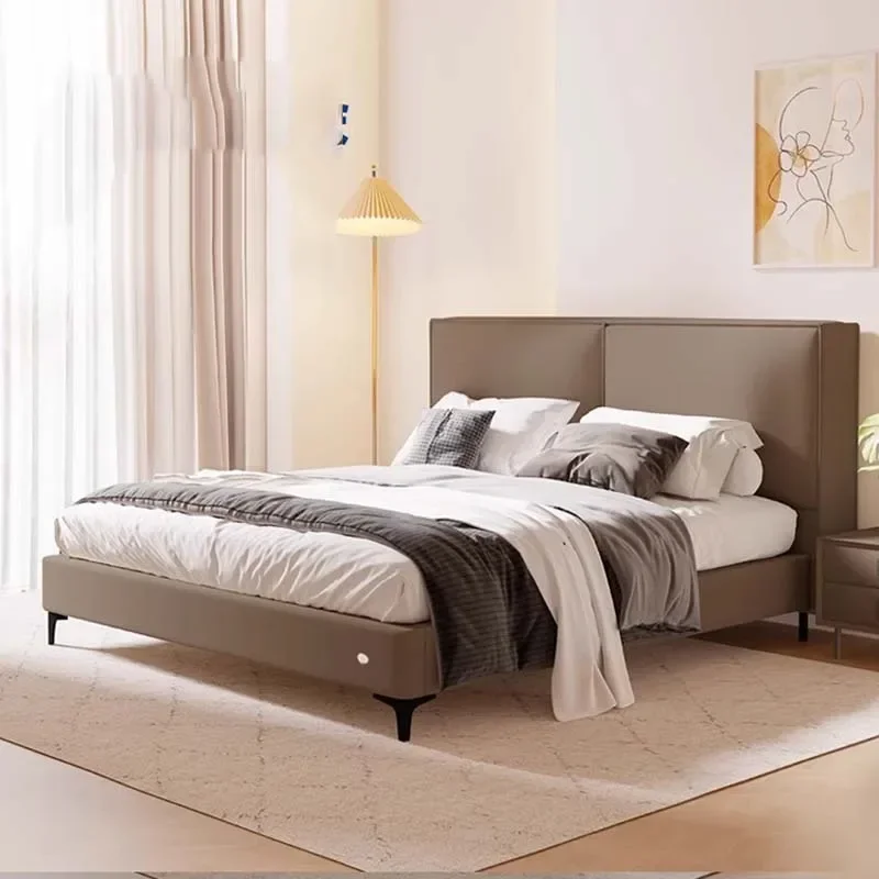 

Elastic High End Double Bed European Soft Wood Upholstered Modern Luxury Beds Bedroom Twin Sleeping Camas De Casal Furniture