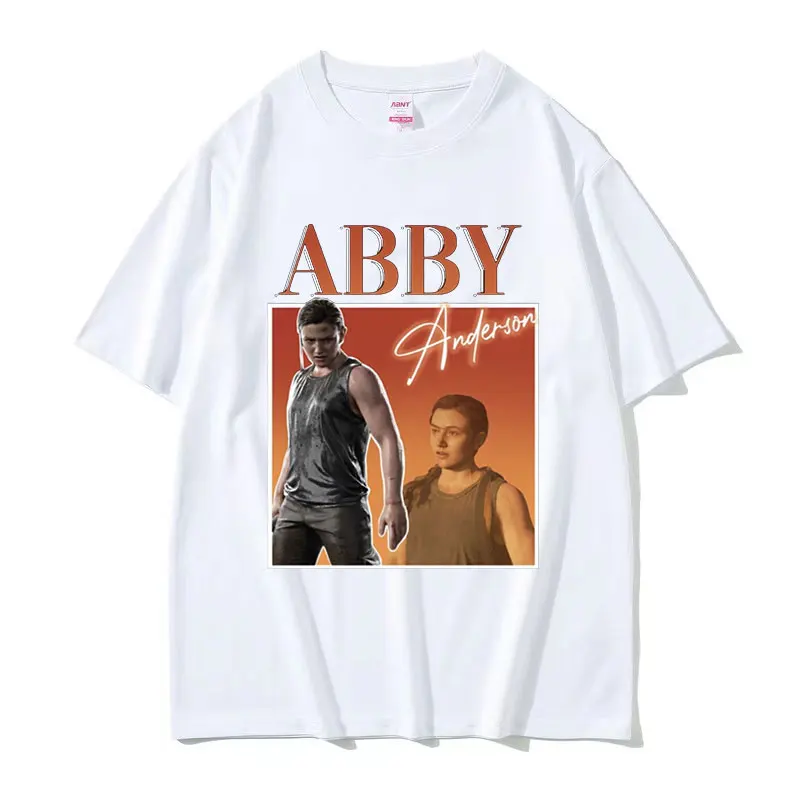 Abby Anderson Retro Graphic T Shirt The Last of Us Short Sleeve T-shirts Men Women Harajuku Oversized Cotton T-shirt Streetwear