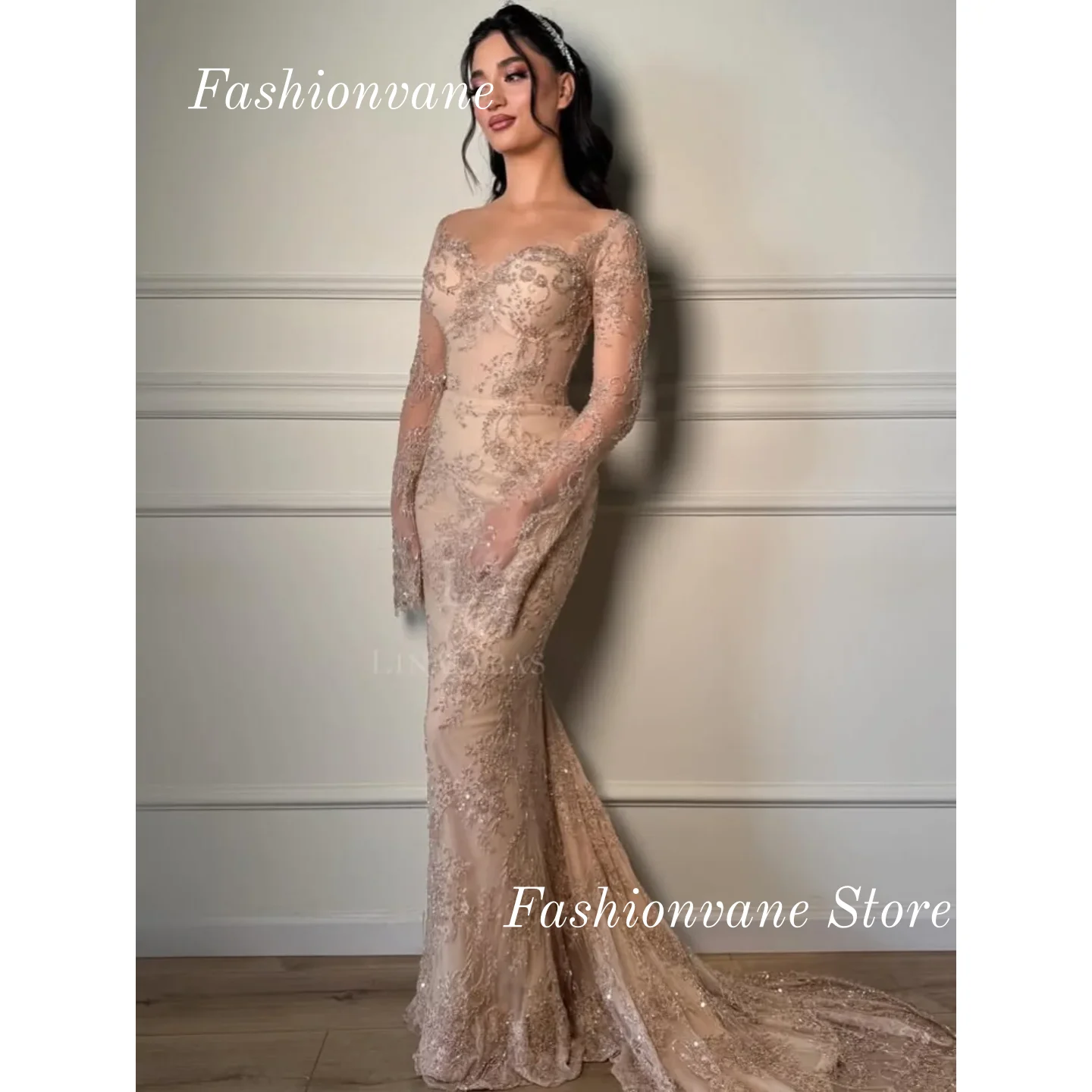 فساتين حفلة موسيقية عتيقة دبي المملكة العربية السعودية بدون أكتاف فساتين سهرة من الدانتيل فساتين سهرة مخصصة حسب الطلب