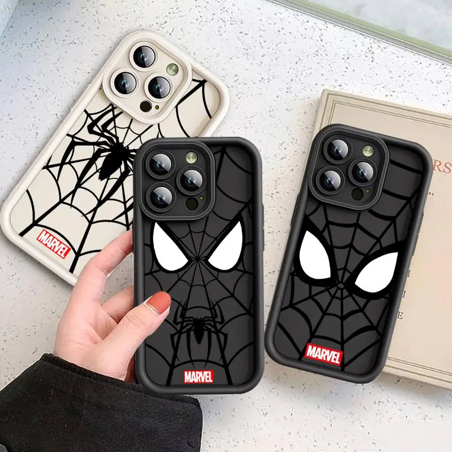 Spider Man Marvel Phone Case for Apple iPhone 16 11 13 15 12 14 Pro Max 15 12 14 Pro 16 11 13 Plus Silicone Soft Cover