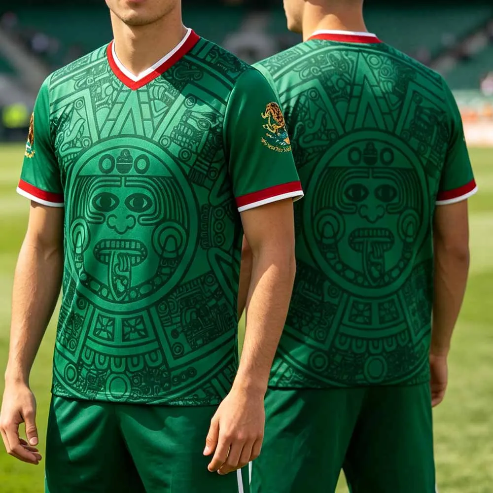 T-shirt de football Mexique, maillot de supporter, design imprimé, manches courtes, coupe ample, décontracté, pour homme, streetwear, vêtements unisexes