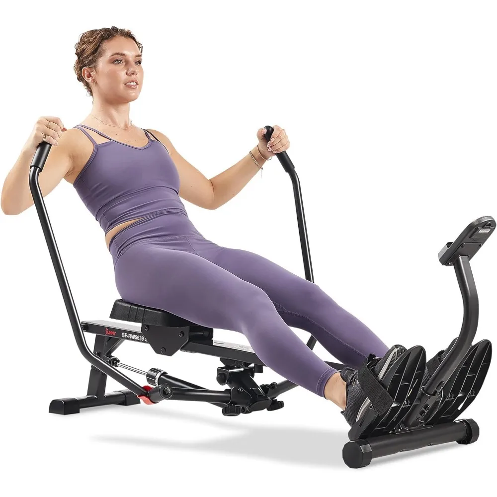 Smart Compact Full Motion Rowing Machine, Full-Body Workout, Low-Impact, Extra-Long Rail