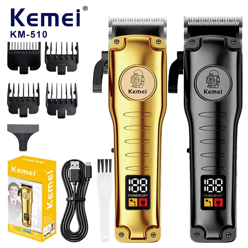Kemei 510 Portable Travel Electric Hair Clipper Small Rechargeable Cordless Hair Cutting Machine Beard/Hair Trimmer Carving Too