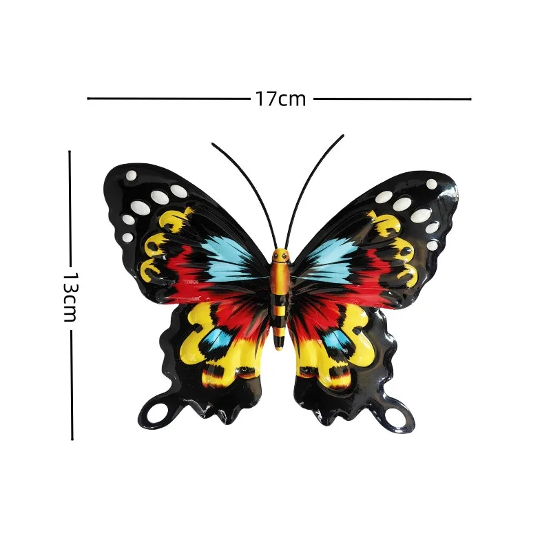 4 قطعة/المجموعة الحديد معدن فراشة جدار الفن للخارجية سياج حديقة ديكور معلق غير قابل للصدأ الحديد الحرفية ديكور المنزل #4