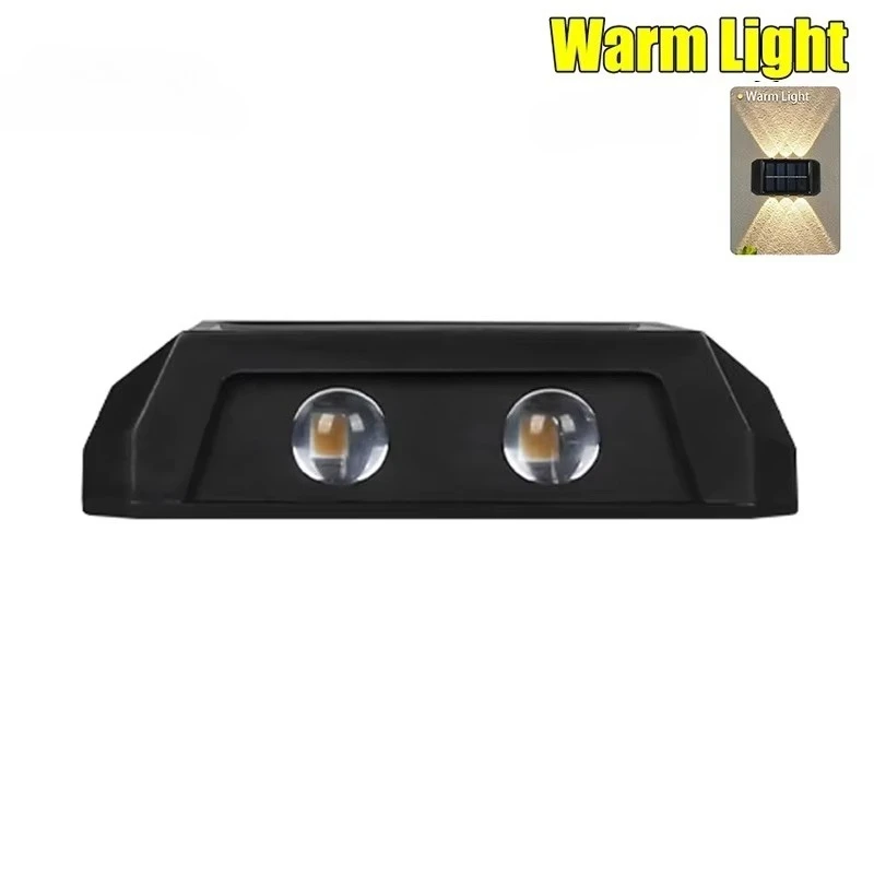 Wandlamp op zonne-energie IP65 Waterdichte LED-veiligheidslicht Omhoog en omlaag Verlichting Gemakkelijk te installeren Buitenterras Tuin Straat Landschap Decor