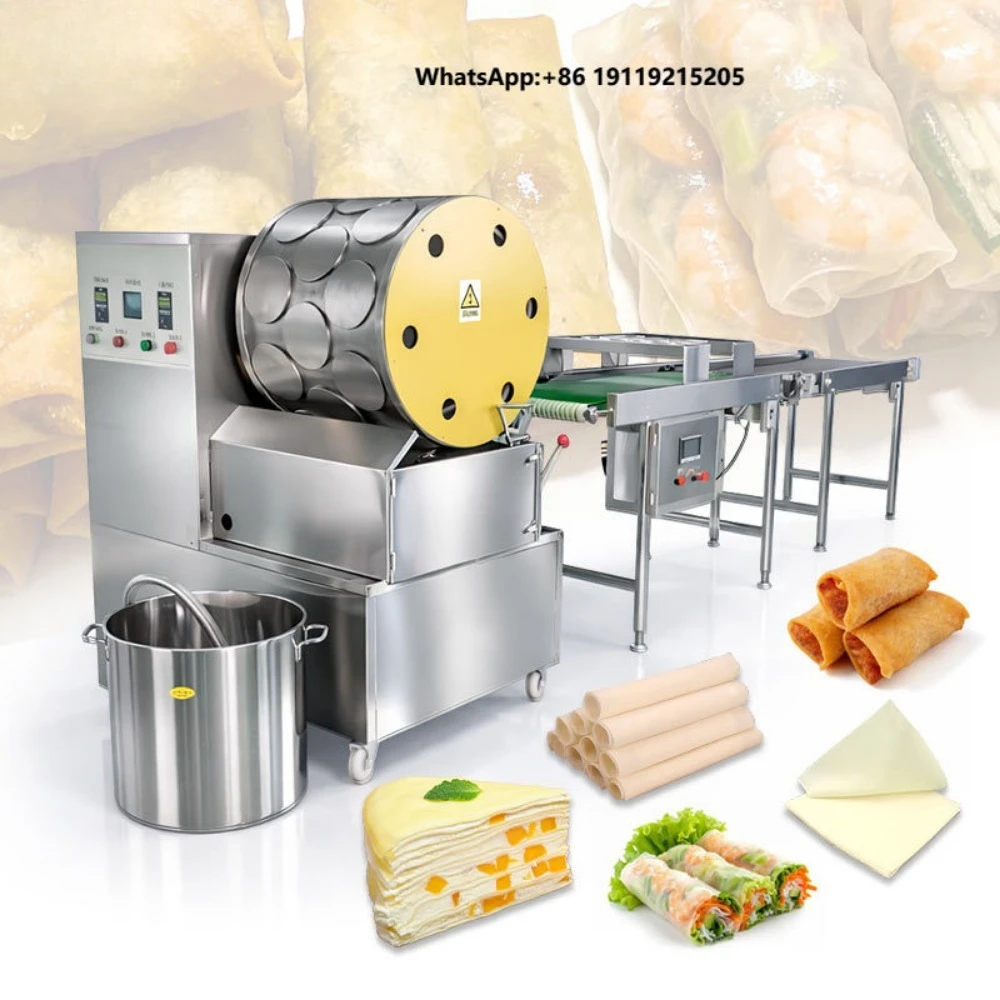 Low Price Automatic Philippines Lumpia Small Pakistan Crepe Wrapper Wrappin Spring Roll Make Machine to Shanghai