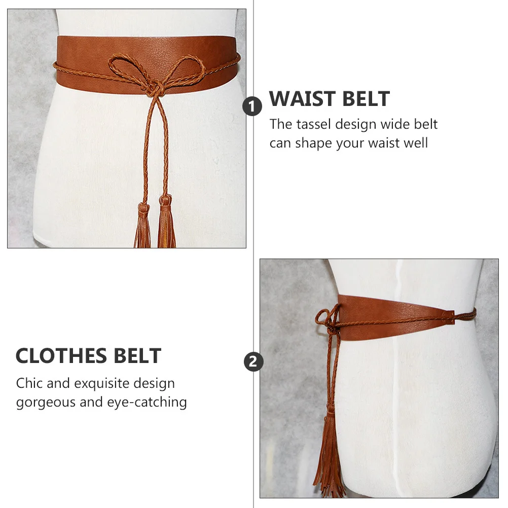 1 قطعة حزام الخصر الإناث واسعة شرابة حزام ملابس الإكسسوارات الخصر تشكيل للنساء تنورة حلية الحفلات والزفاف #4