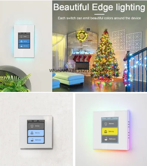 

2023 LCD 1/2/3 Gang Smart Switch for smart home, Support Apple homekit and Smart life,by wifi mesh,L8 Series