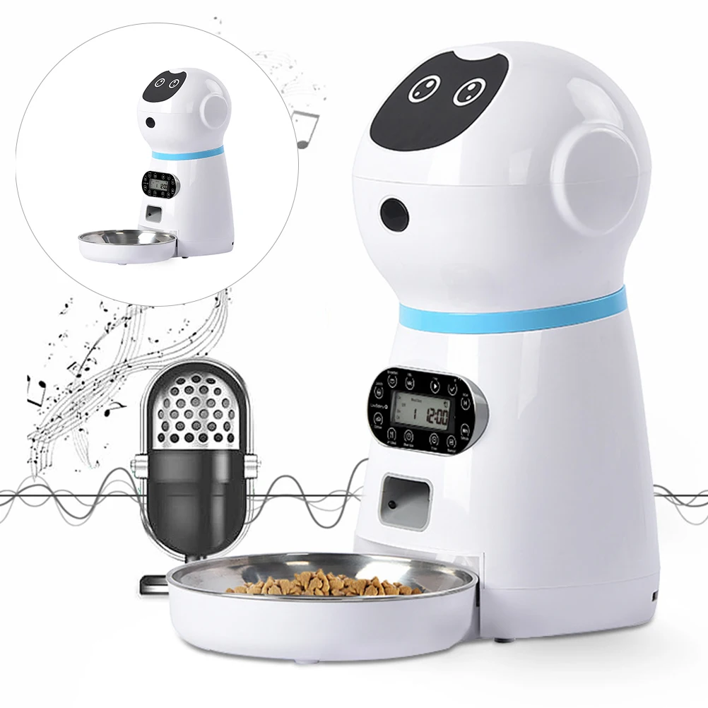 

1 Set Pet Automatic Timing Intelligent Dry Food Dispenser Large Capacity Smart Cat Dog Bowl Usb Powered Timed Auto Feeding Bowl
