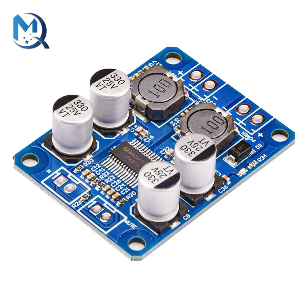 1PCS DC 12V-24V TPA3118 30W Mono Digital Audio Power Amplifier Board Amp Module 4-8ohm TPA3118D2 Amplifier